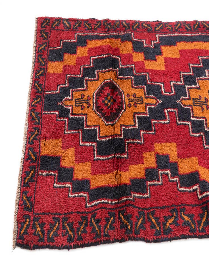 Detail image of 2' 10 x 4' 8 Hand Knotted Balouch Persian Wool Rug