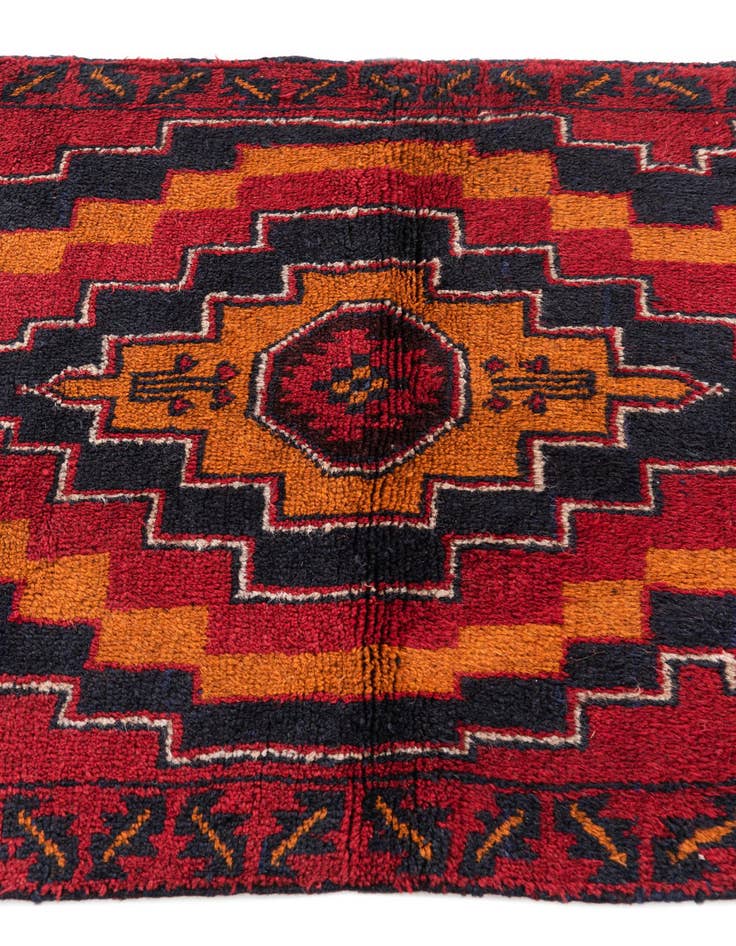 Detail image of 2' 10 x 4' 8 Hand Knotted Balouch Persian Wool Rug