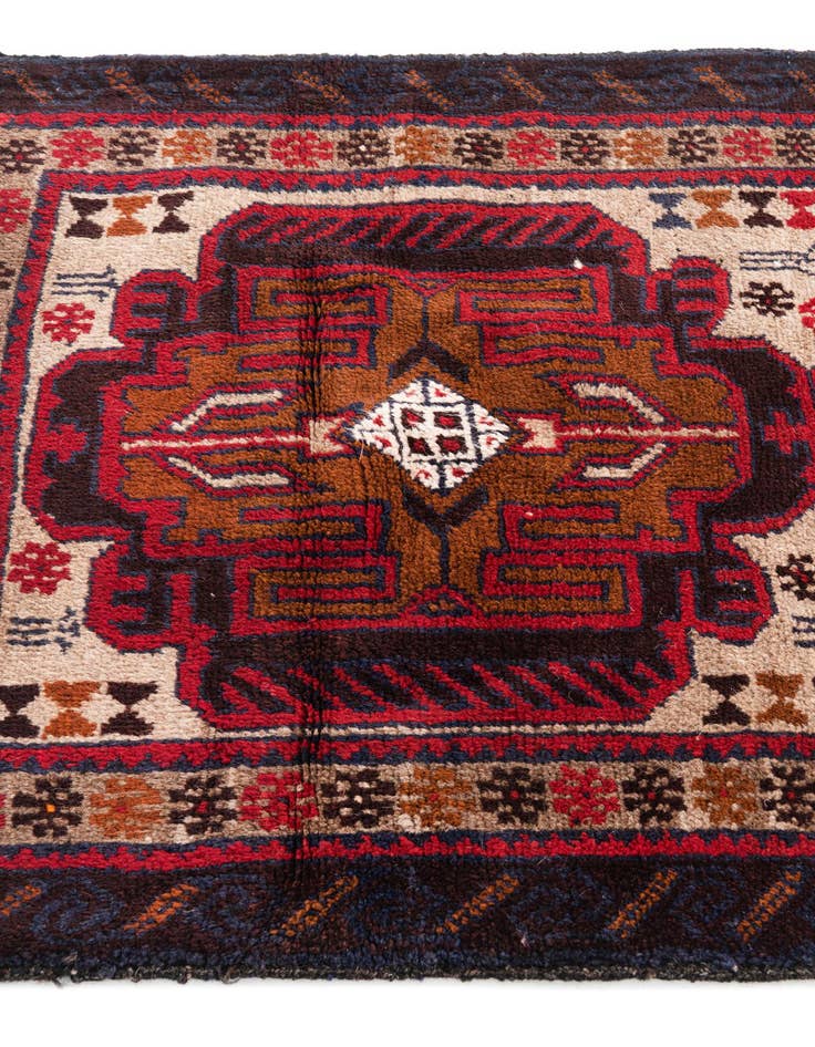 Detail image of  3' x 4' 6  Hand Knotted Balouch Persian Wool Rug