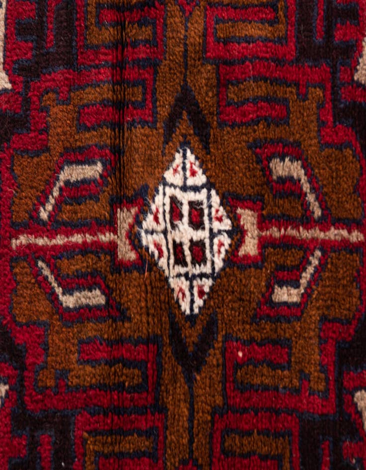 Detail image of  3' x 4' 6  Hand Knotted Balouch Persian Wool Rug