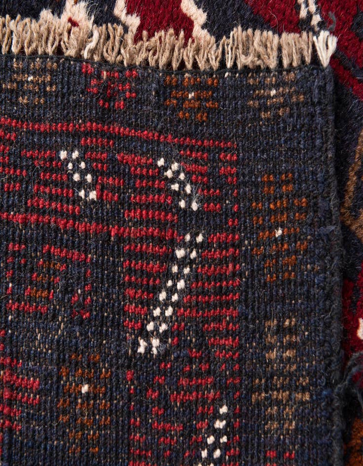 Detail image of  2' 10 x 4' 7  Hand Knotted Balouch Persian Wool Rug