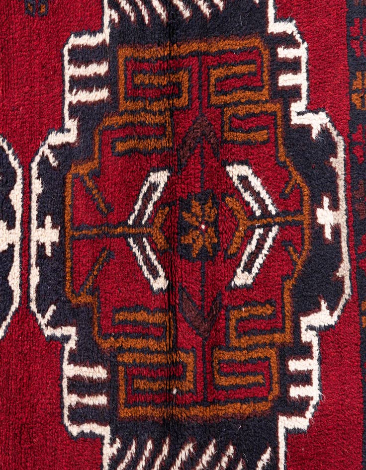 Detail image of  2' 8 x 4' 9  Hand Knotted Balouch Persian Wool Rug