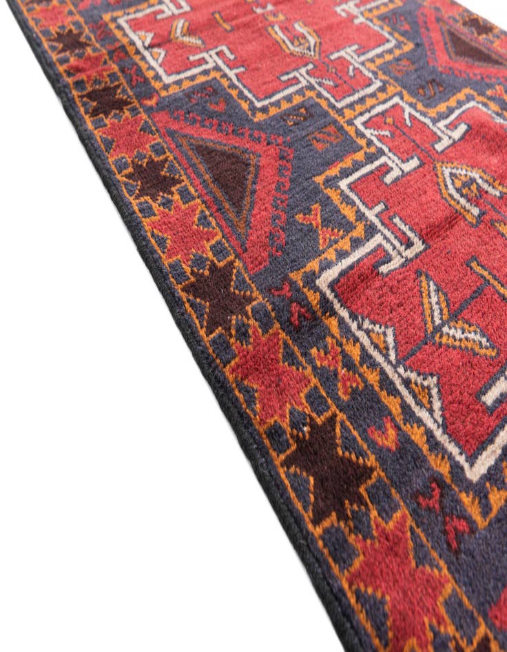 Detail image of  2' 10 x 4' 5  Hand Knotted Balouch Persian Wool Rug