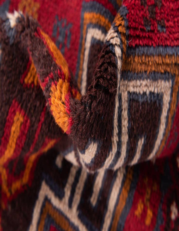 Detail image of  2' 10 x 4' 9  Hand Knotted Balouch Persian Wool Rug