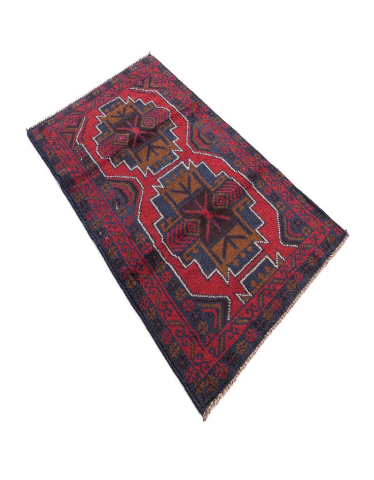 Detail image of  3' x 4' 8  Hand Knotted Balouch Persian Wool Rug