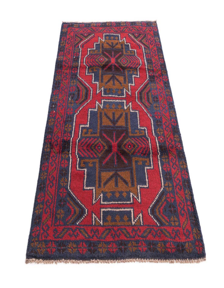 Detail image of  3' x 4' 8  Hand Knotted Balouch Persian Wool Rug