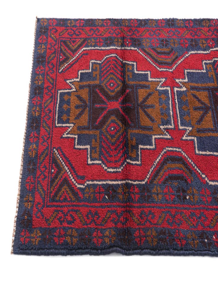 Detail image of  3' x 4' 8  Hand Knotted Balouch Persian Wool Rug