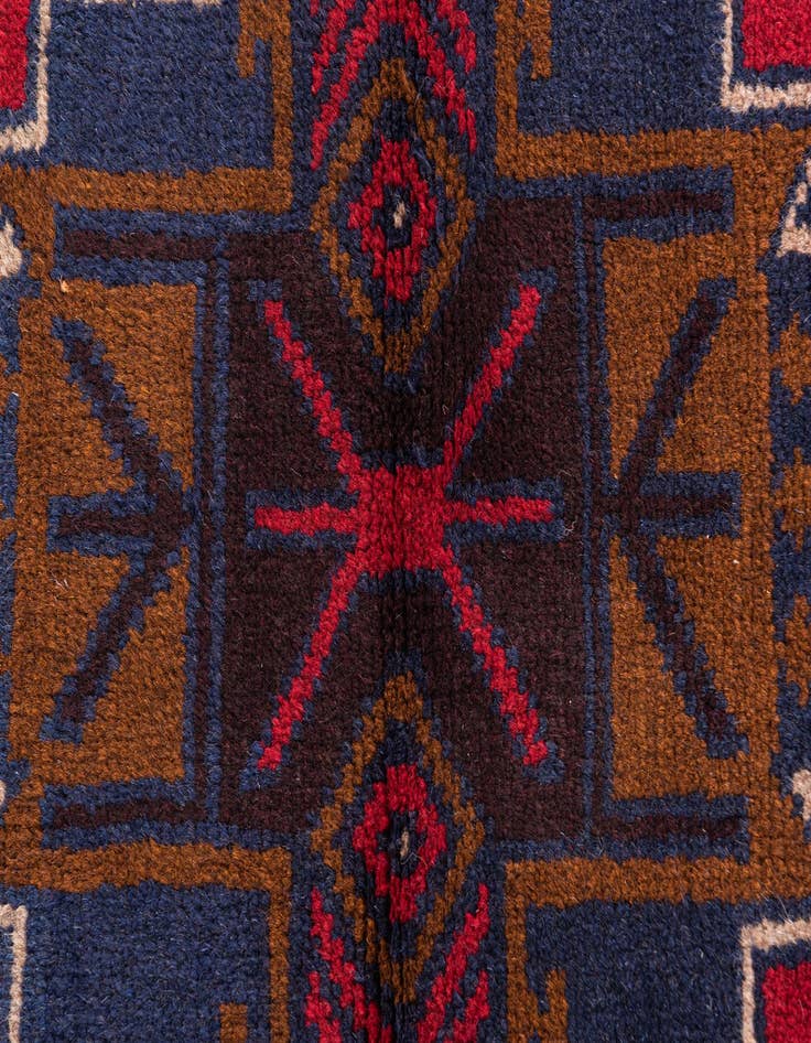 Detail image of  3' x 4' 8  Hand Knotted Balouch Persian Wool Rug