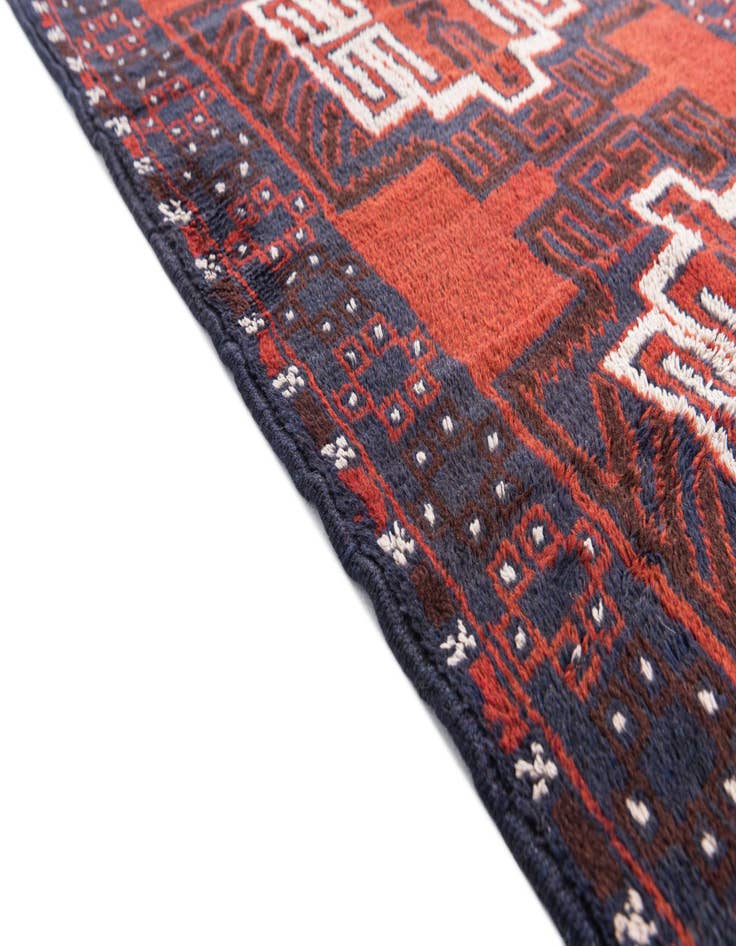 Detail image of  2' 10 x 4' 6  Hand Knotted Balouch Persian Wool Rug