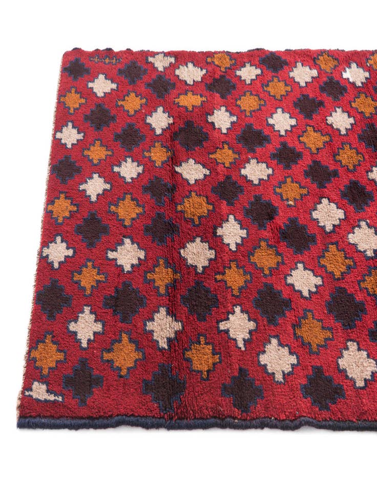 Detail image of  2' 9 x 4' 8  Hand Knotted Balouch Persian Wool Rug