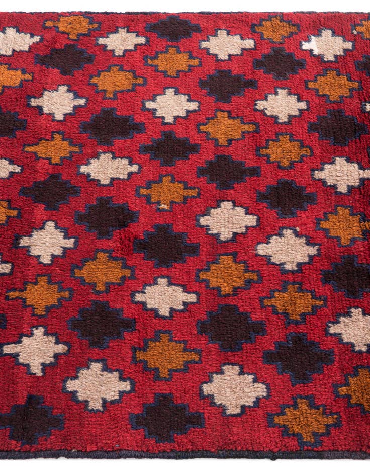 Detail image of  2' 9 x 4' 8  Hand Knotted Balouch Persian Wool Rug