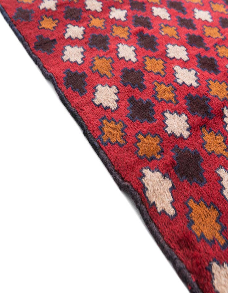 Detail image of  2' 9 x 4' 8  Hand Knotted Balouch Persian Wool Rug