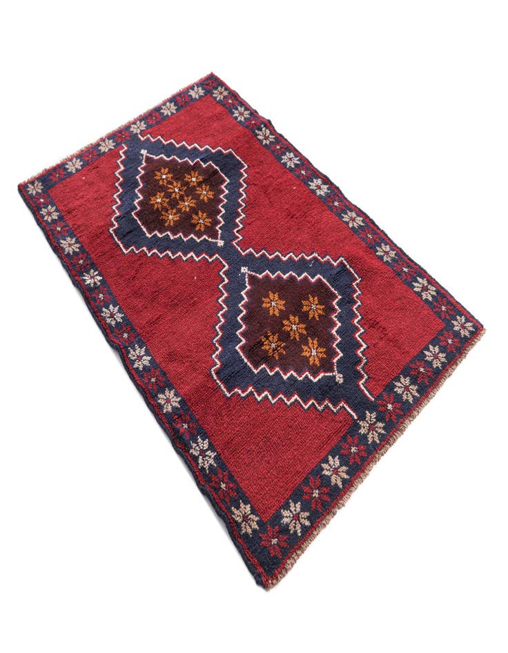 Detail image of  3' x 4' 6  Hand Knotted Balouch Persian Wool Rug