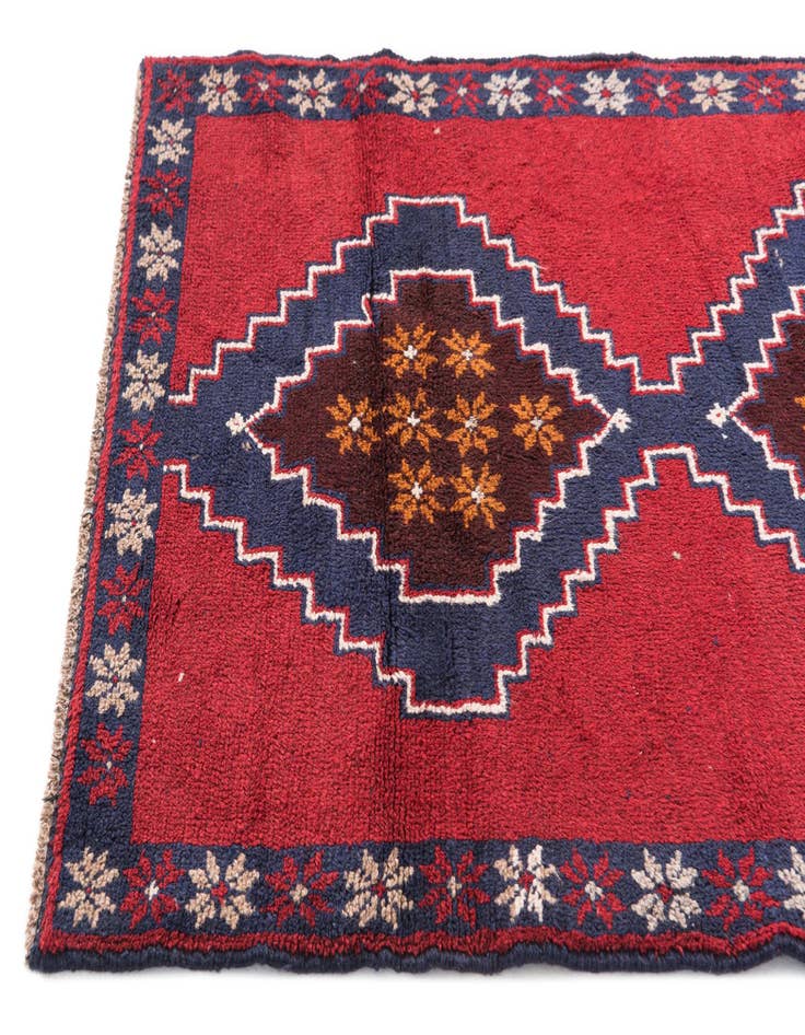 Detail image of  3' x 4' 6  Hand Knotted Balouch Persian Wool Rug