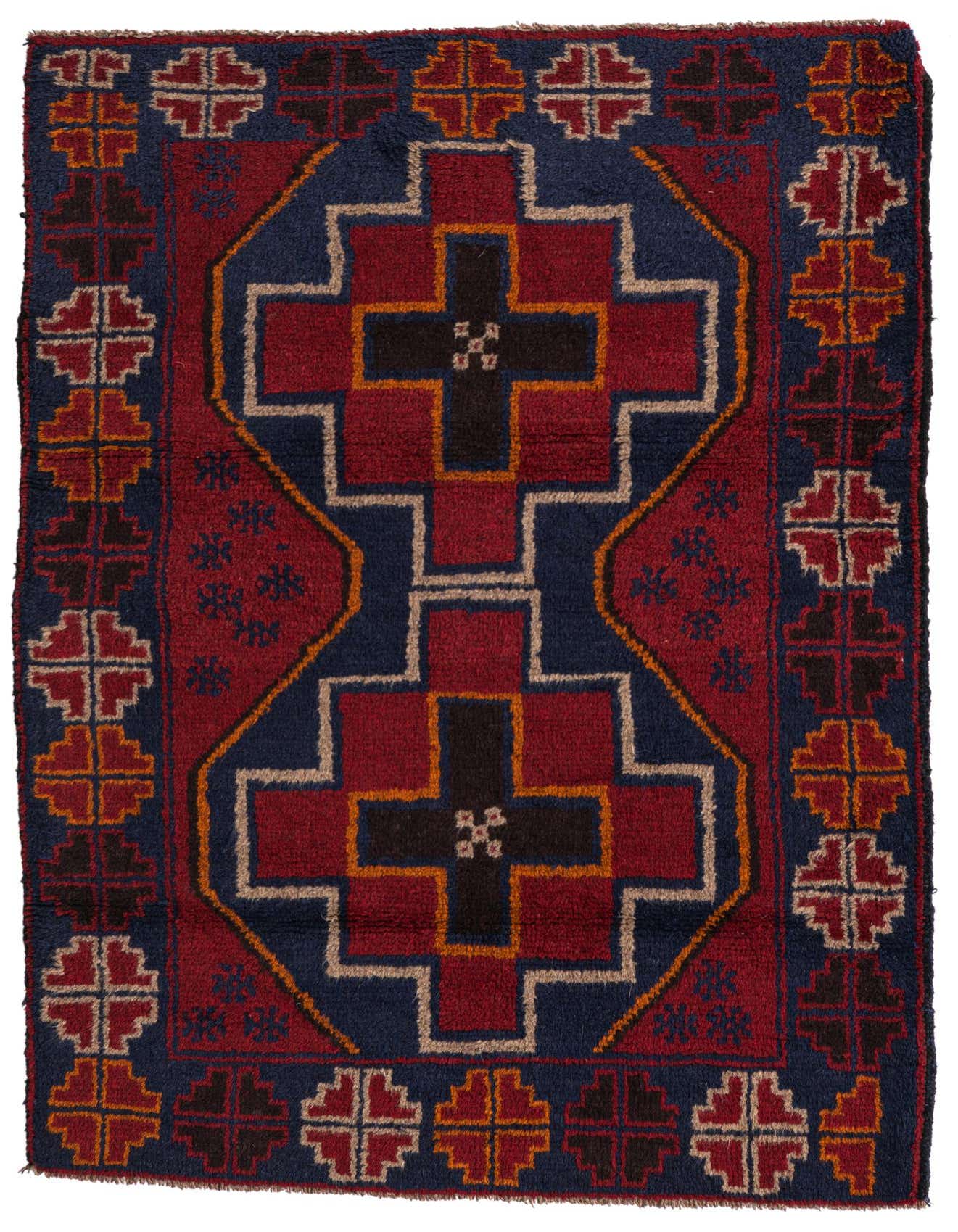 Primary image  3' x 4' 5  Hand Knotted Balouch Persian Wool Rug