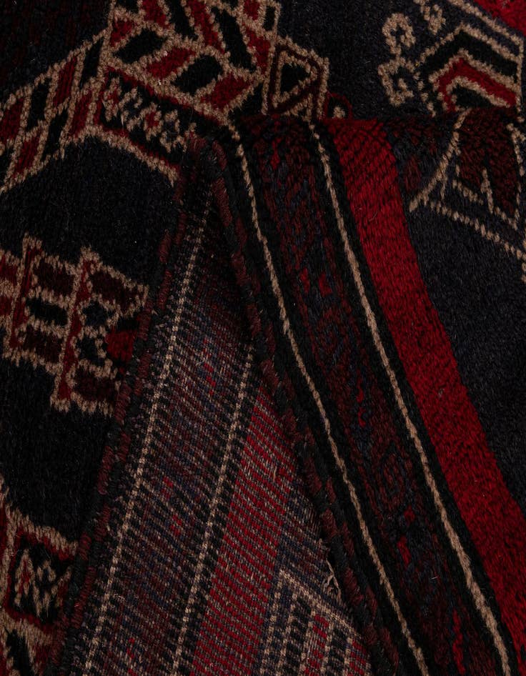 Detail image of  3' x 4' 9  Hand Knotted Balouch Persian Wool Rug