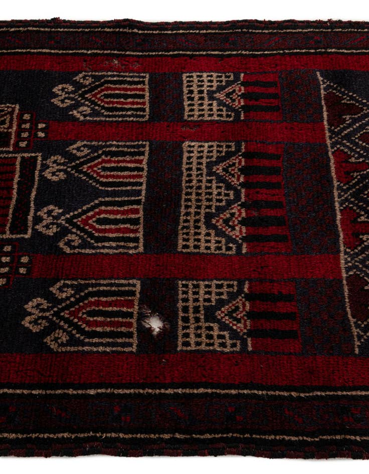 Detail image of  3' x 4' 9  Hand Knotted Balouch Persian Wool Rug