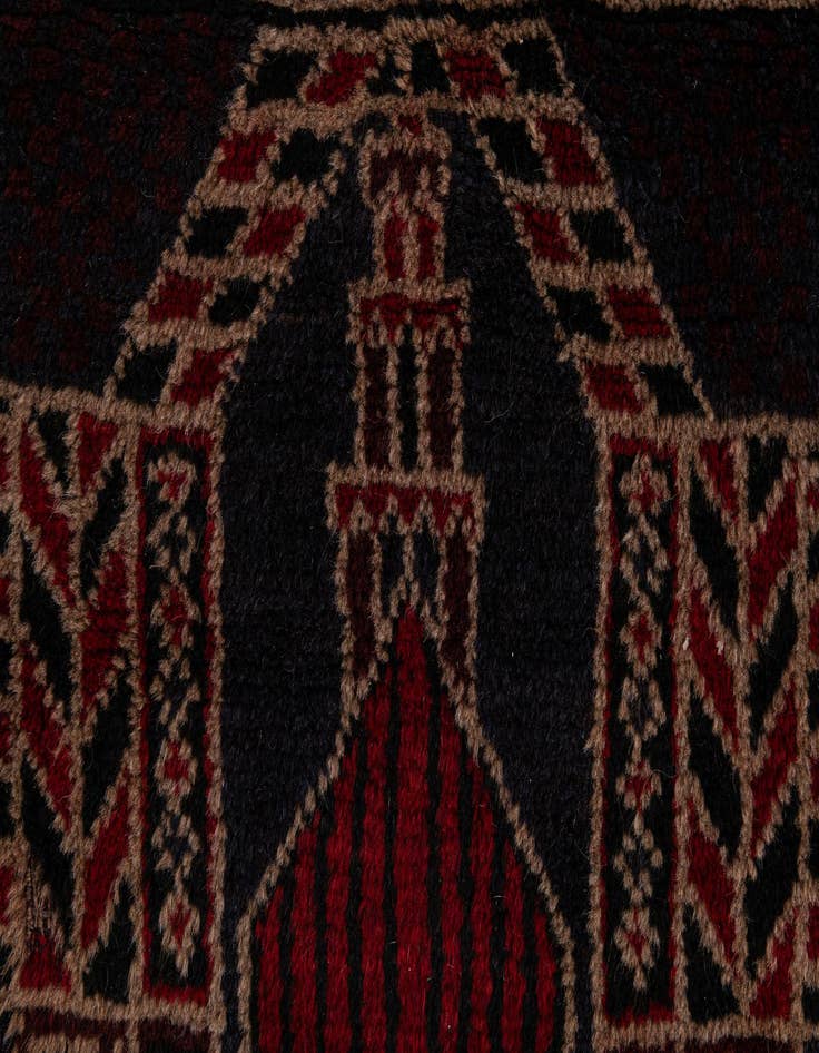 Detail image of  3' x 4' 9  Hand Knotted Balouch Persian Wool Rug
