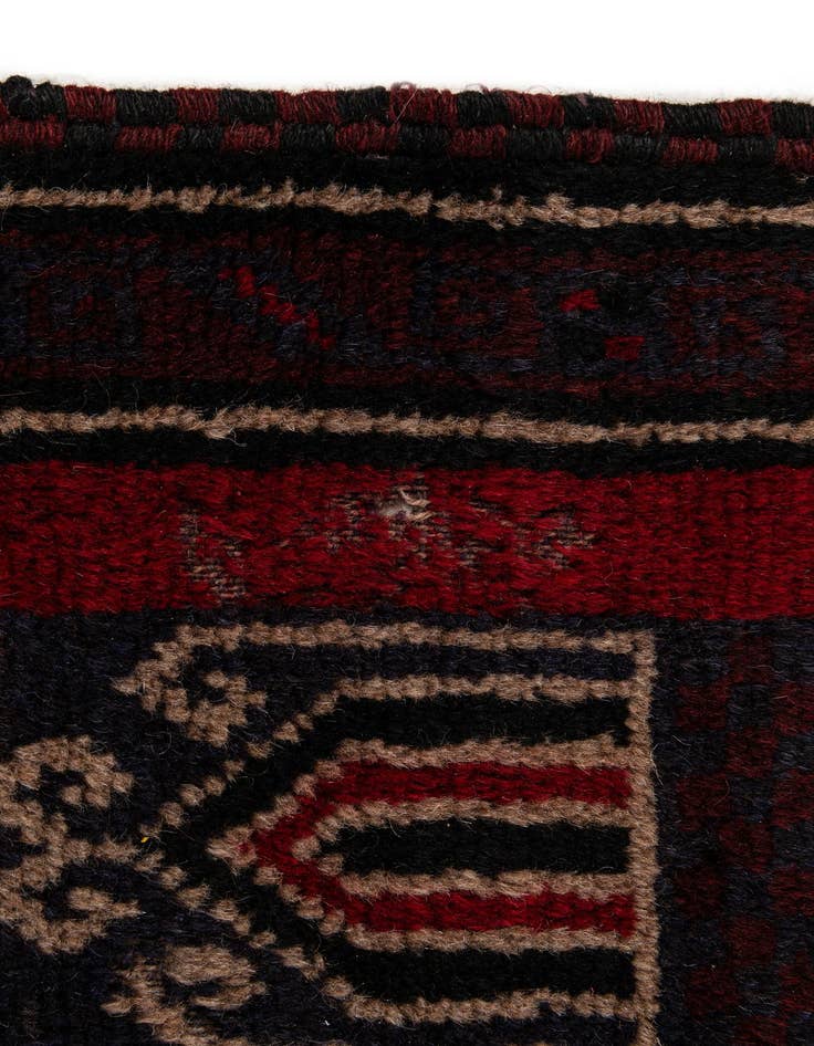 Detail image of  3' x 4' 9  Hand Knotted Balouch Persian Wool Rug