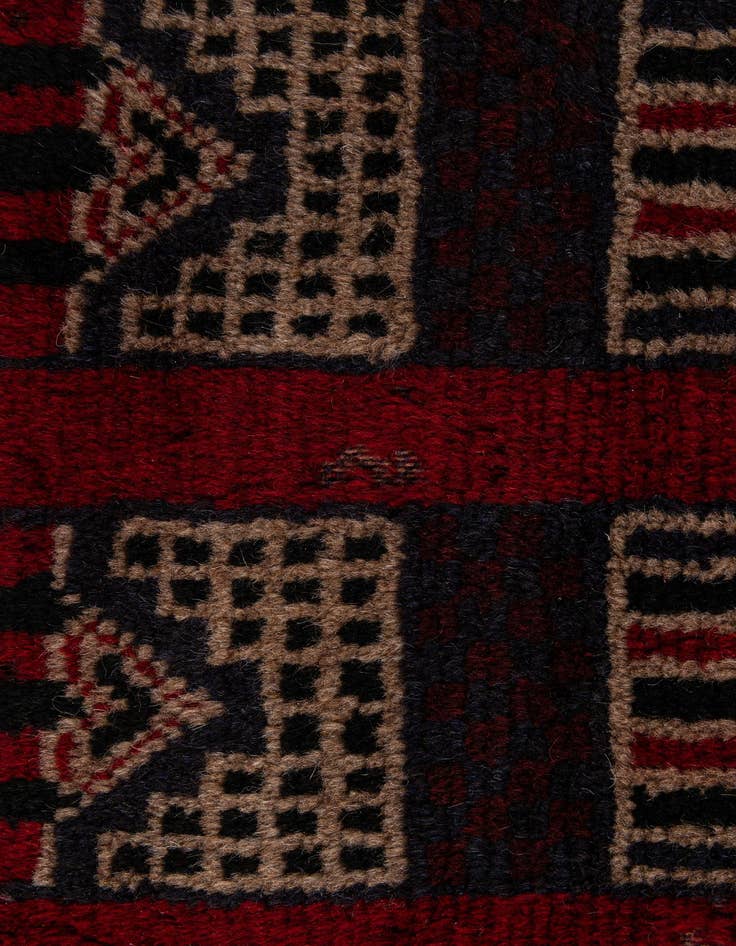 Detail image of  3' x 4' 9  Hand Knotted Balouch Persian Wool Rug