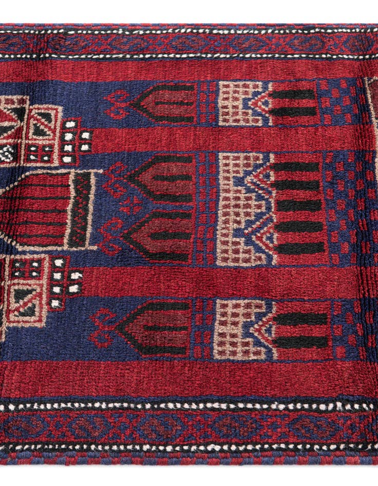 Detail image of  2' 9 x 4' 9  Hand Knotted Balouch Persian Wool Rug
