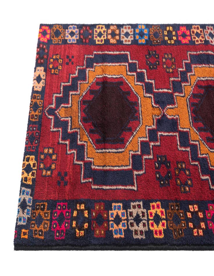 Detail image of  2' 9 x 4' 8  Hand Knotted Balouch Persian Wool Rug