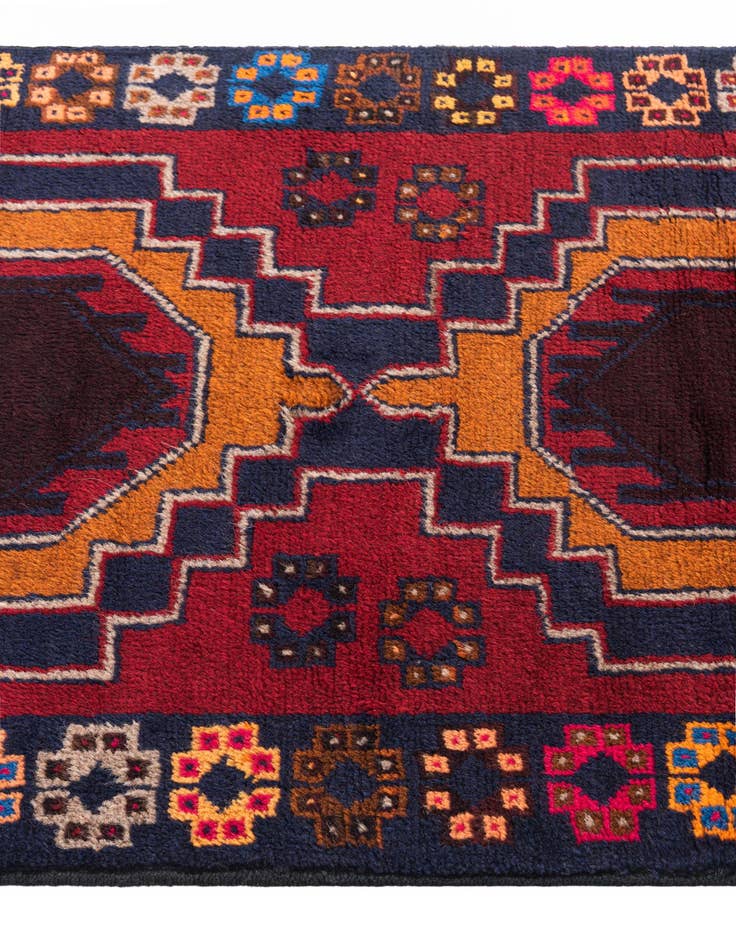 Detail image of  2' 9 x 4' 8  Hand Knotted Balouch Persian Wool Rug