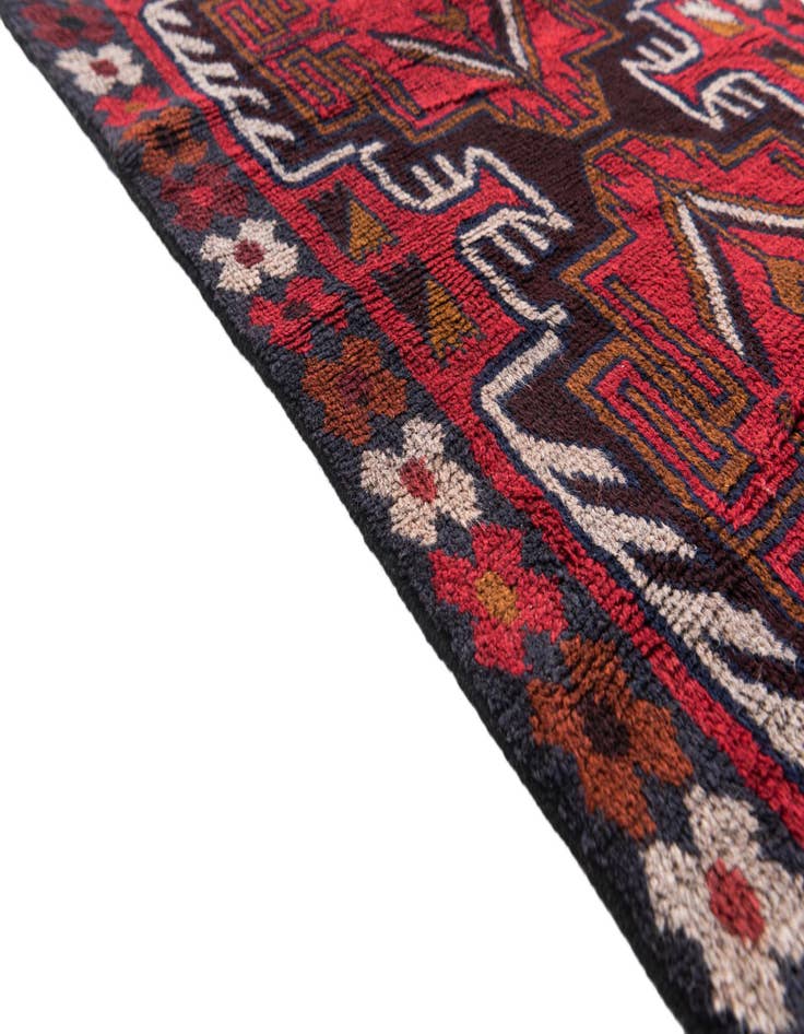 Detail image of  2' 9 x 4' 9  Hand Knotted Balouch Persian Wool Rug