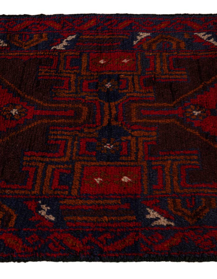 Detail image of  2' 8 x 4' 9  Hand Knotted Balouch Persian Wool Rug