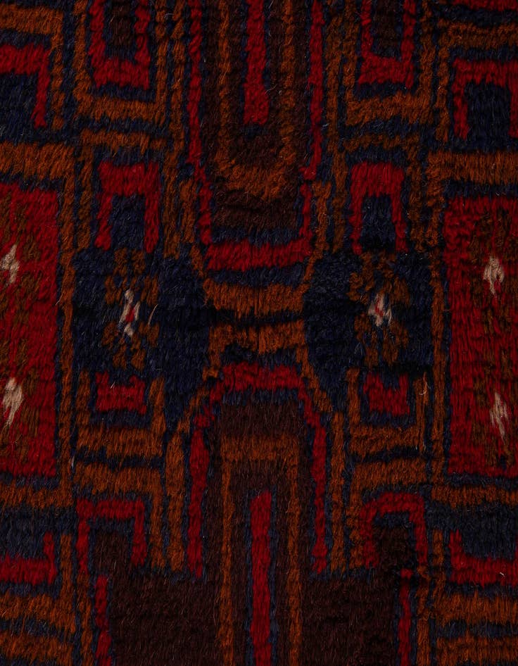 Detail image of  2' 8 x 4' 9  Hand Knotted Balouch Persian Wool Rug