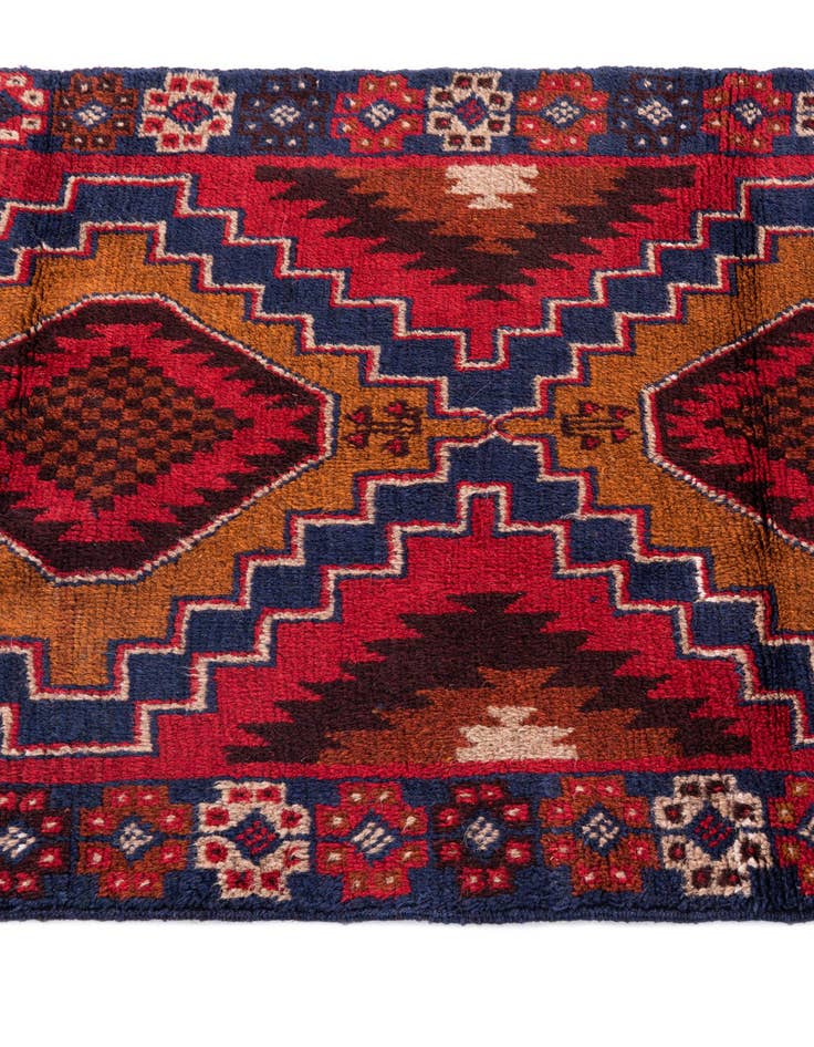 Detail image of  2' 10 x 4' 10  Hand Knotted Balouch Persian Wool Rug
