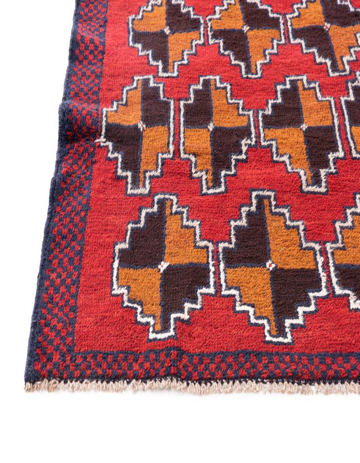 Detail image of  3' x 4' 7  Hand Knotted Balouch Persian Wool Rug