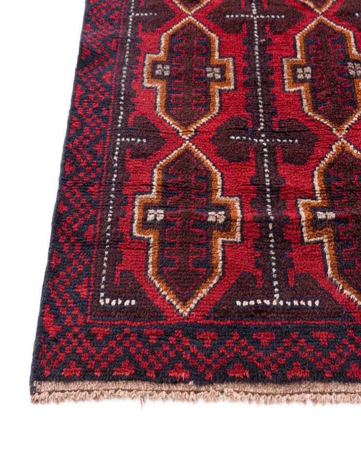 Detail image of  2' 9 x 4' 8  Hand Knotted Balouch Persian Wool Rug