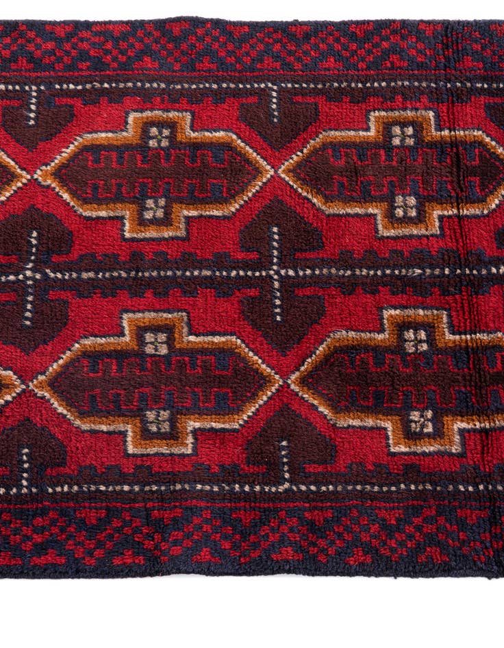 Detail image of  2' 9 x 4' 8  Hand Knotted Balouch Persian Wool Rug