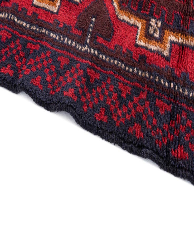 Detail image of  2' 9 x 4' 8  Hand Knotted Balouch Persian Wool Rug