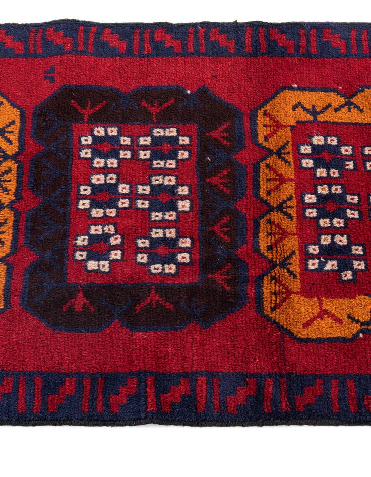 Detail image of  2' 10 x 4' 5  Hand Knotted Balouch Persian Wool Rug