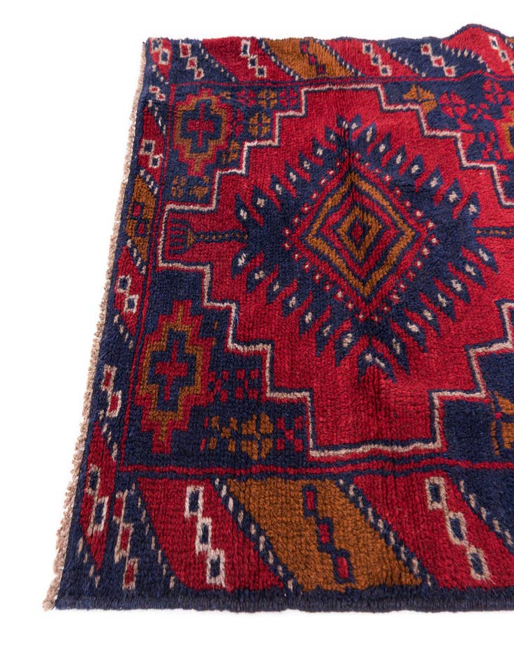 Detail image of  2' 8 x 5'  Hand Knotted Balouch Persian Wool Rug