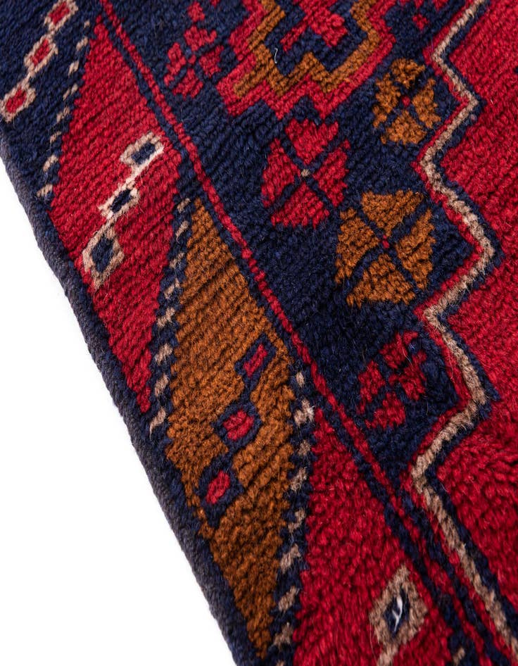Detail image of  2' 8 x 5'  Hand Knotted Balouch Persian Wool Rug