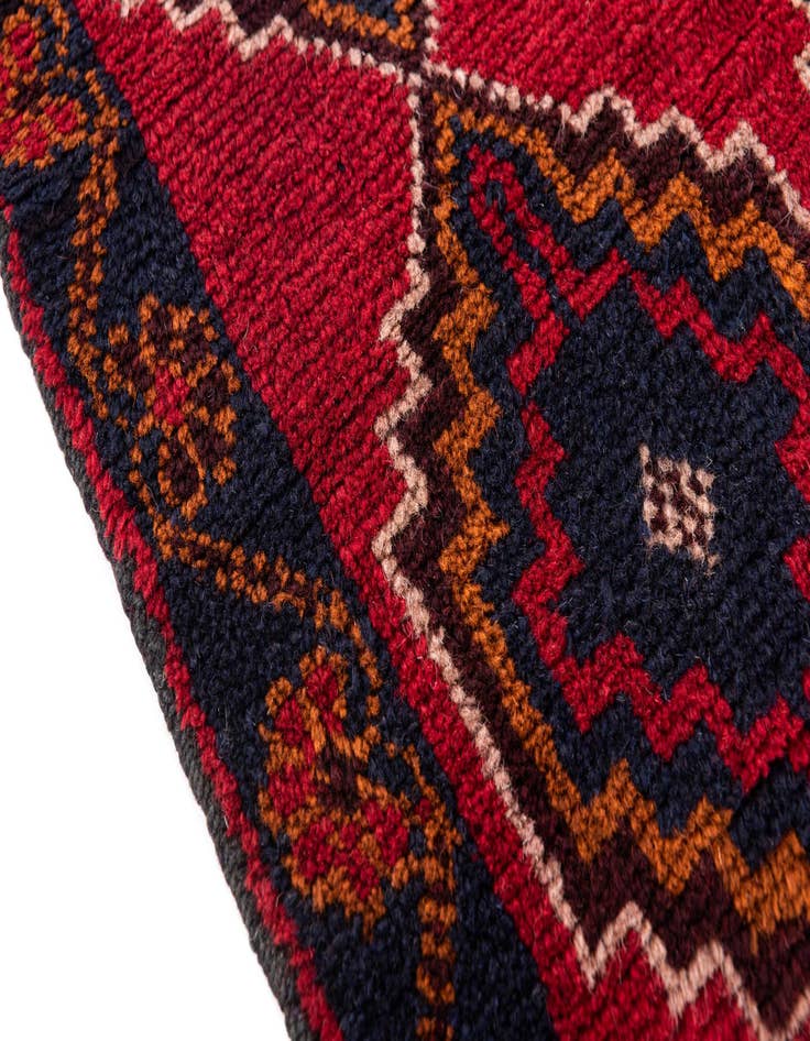 Detail image of  2' 9 x 4' 7  Hand Knotted Balouch Persian Wool Rug