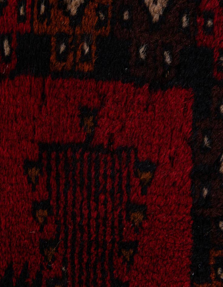 Detail image of  2' 10 x 4' 8  Hand Knotted Balouch Persian Wool Rug