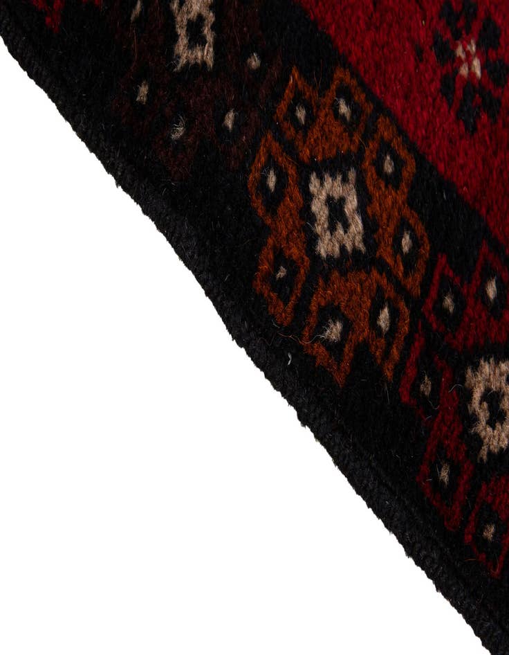 Detail image of  2' 10 x 4' 8  Hand Knotted Balouch Persian Wool Rug