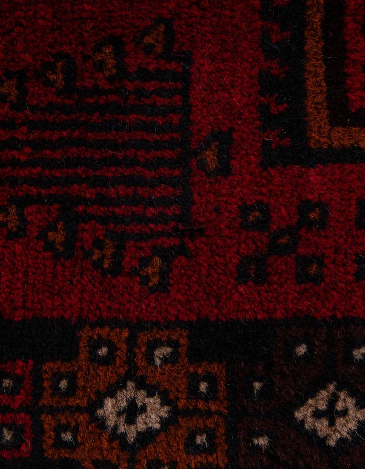 Detail image of  2' 10 x 4' 8  Hand Knotted Balouch Persian Wool Rug