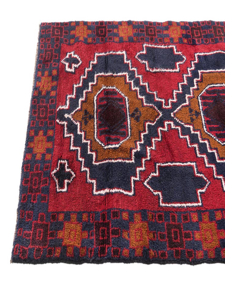 Detail image of  3' x 4' 6  Hand Knotted Balouch Persian Wool Rug