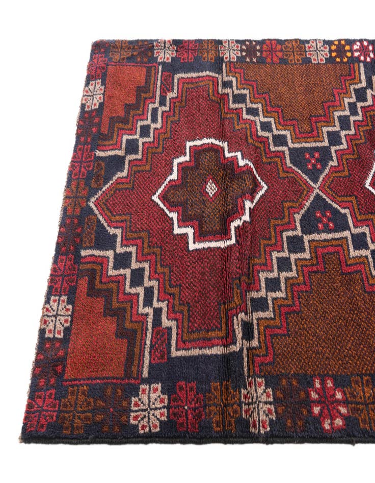 Detail image of  2' 10 x 4' 10  Hand Knotted Balouch Persian Wool Rug