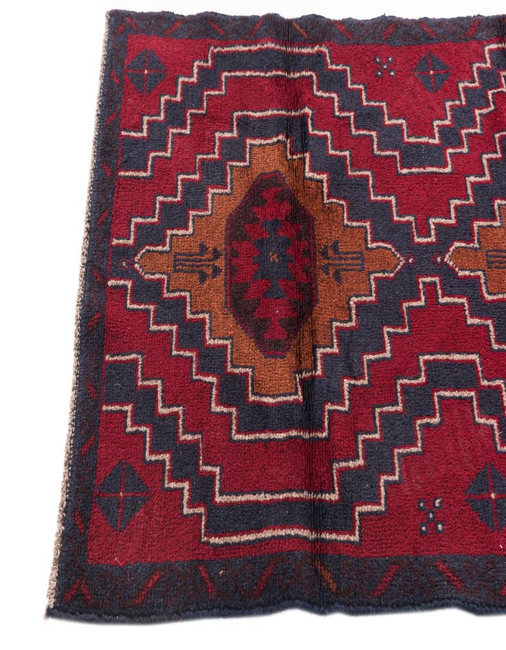 Detail image of  3' x 4' 8  Hand Knotted Balouch Persian Wool Rug