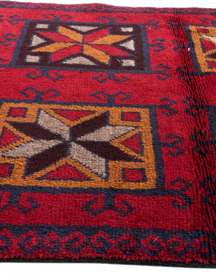 Detail image of  2' 10 x 4' 9  Hand Knotted Balouch Persian Wool Rug