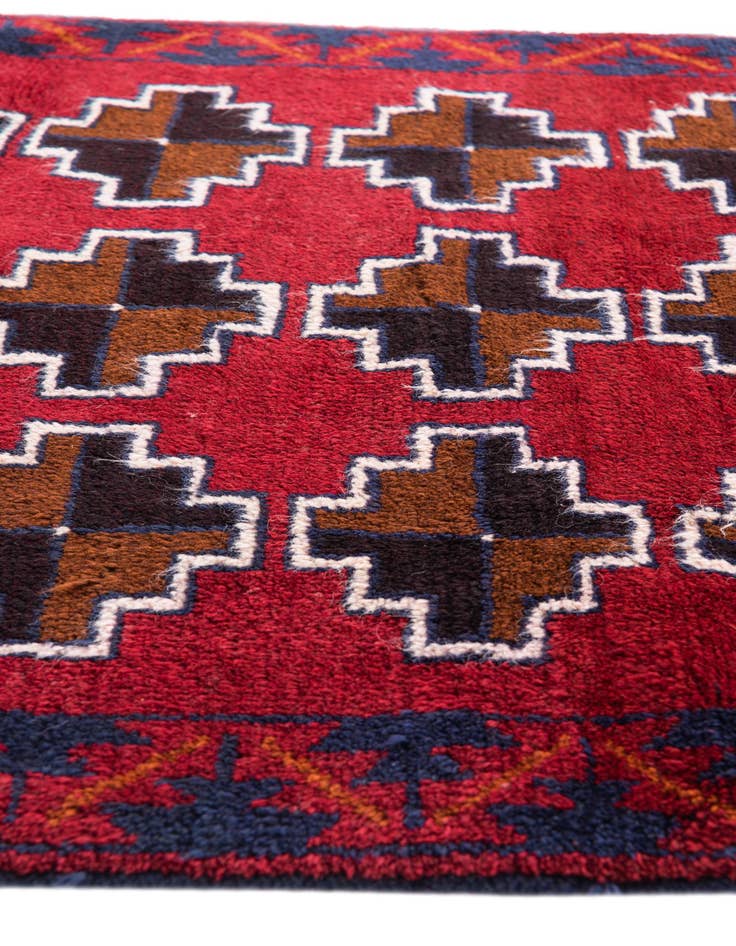 Detail image of  2' 10 x 4' 8  Hand Knotted Balouch Persian Wool Rug