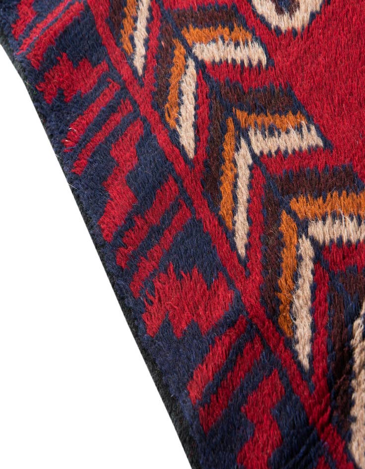 Detail image of  2' 9 x 4' 10  Hand Knotted Balouch Persian Wool Rug