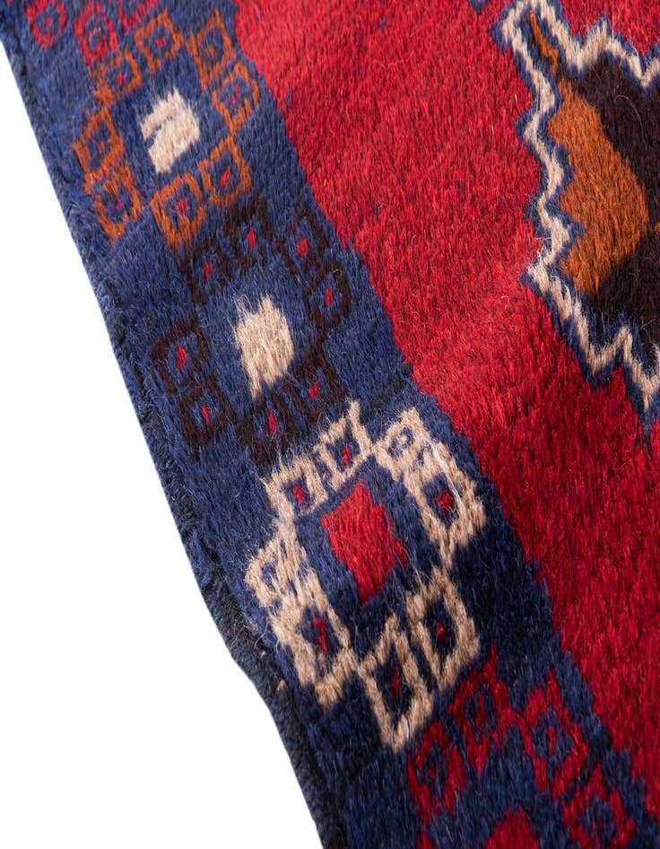 Detail image of  2' 9 x 4' 7  Hand Knotted Balouch Persian Wool Rug