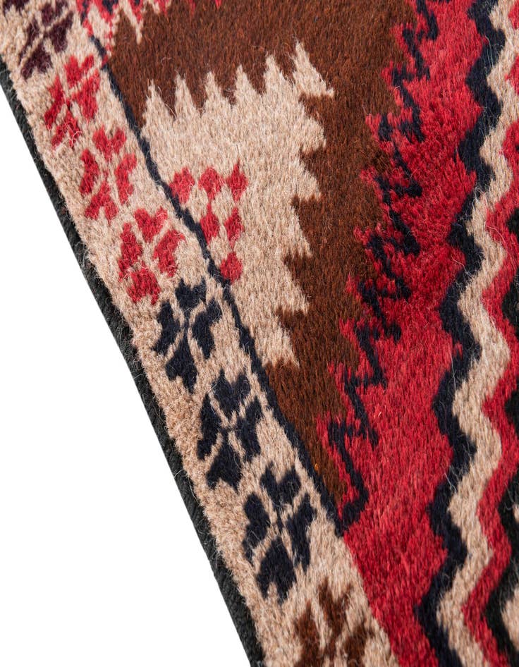 Detail image of  2' 10 x 4' 10  Hand Knotted Balouch Persian Wool Rug